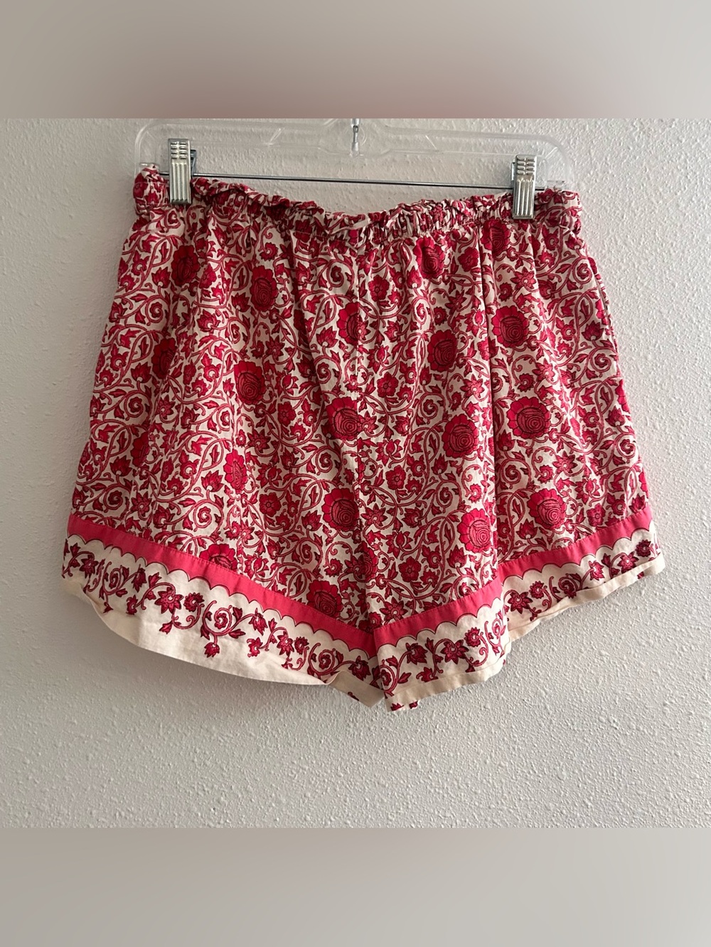 Universal Thread Pink Floral Border Drawstring Shorts - Picture 3 of 3